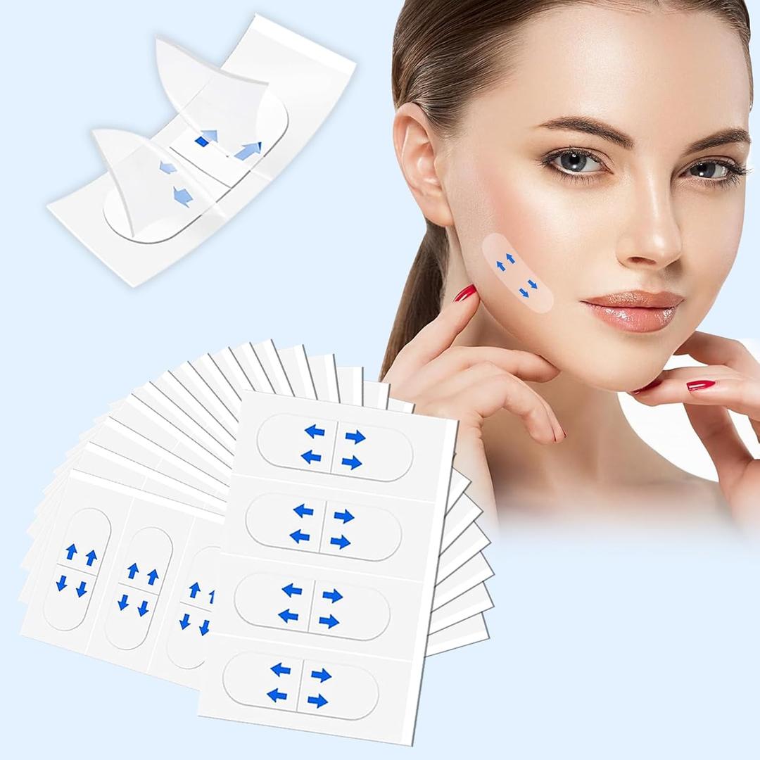 NBF Face Lift Tape Invisible, 180PCS Face Tapes for Lifting Sagging Skin, Instant Facelift Tapes for Women, Lifts Sagging Skin and Concealed Makeup Tape, Visible Results in Seconds