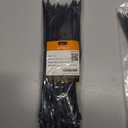 ALBO Black Zip Ties 12 Inch Long Zip Ties Plastic Cable Ties Thick 0.19 Inch 100 Pack Tie Wraps Heavy Duty 50lb UV Resistant Nylon Wire Ties for Indoor and Outdoor