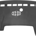 Dashboard Cover for 2019–2025 Dodge Ram 1500 2500 3500 (Without HUD) – Custom Fit Carbon Fiber Leather Dash Mat Sun Protection Pad (Black)