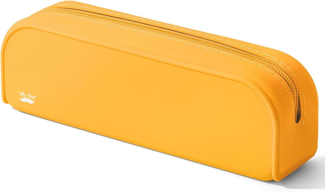 Mr. Pen- Silicone Pencil Case Pouch, Golden Honey, Aesthetic Multipurpose Design, Aesthetic Pencil Case Small, Silicone Makeup Bag