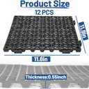 12Pcs Drainage Interlocking Floor Tiles 11.8" x 11.8", Modular Interlocking Cushion Soft PVC Floor Non-Slip Splicing Waterproof Mat for Drain, Pool, Shower, Patio, Balcony, Bathroom, Kitchen, Yard