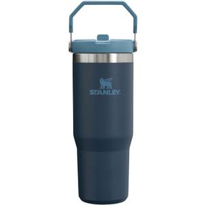 Stanley IceFlow Stainless Steel Tumbler - Vacuum Insulated Water Bottle for Home, Office or Car Reusable Cup with Straw Leak Resistant Flip Cold for 12 Hours or Iced for 2 Days, Navy, 30oz