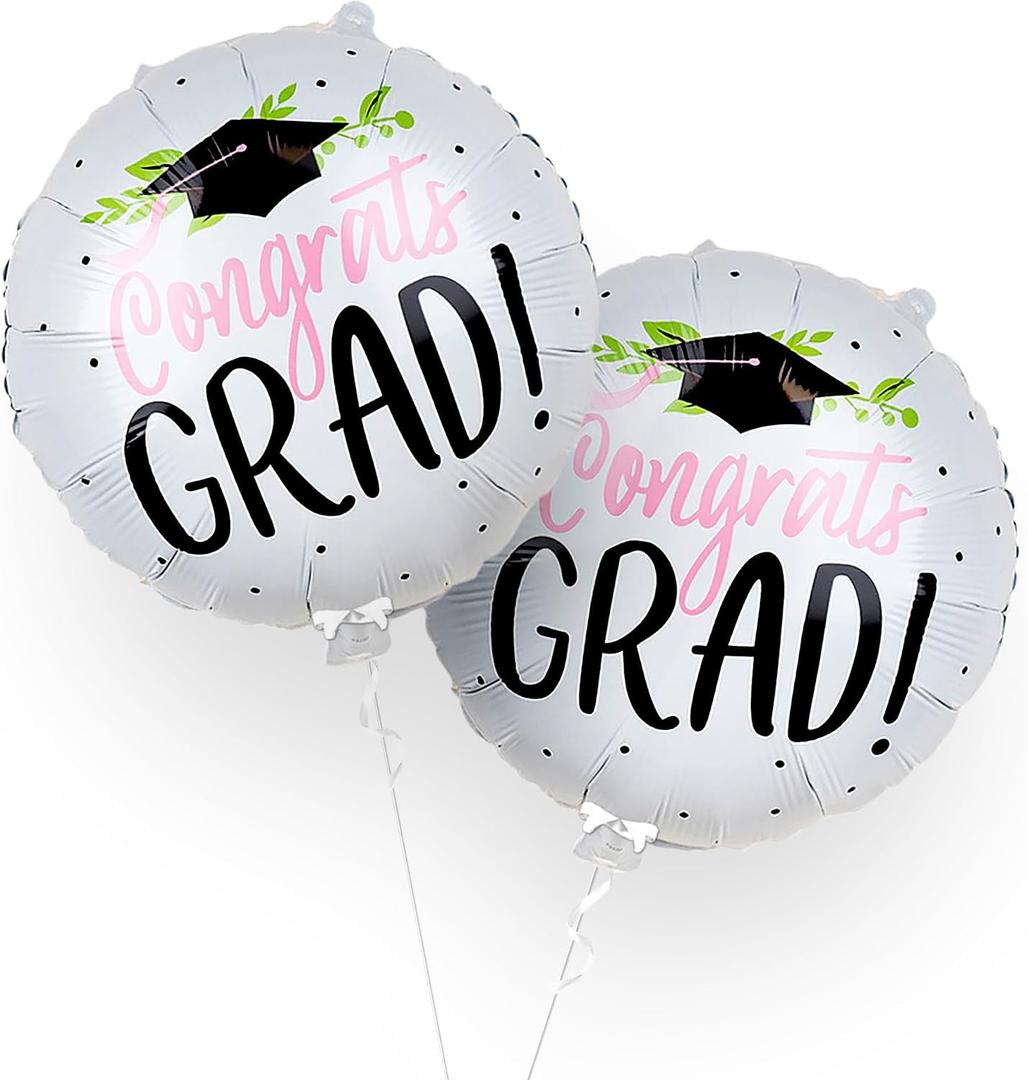 Graduation Decorations 2026 | Big Congrats Grad Balloons - 18 Inch | Congratulations Balloons for 2026 Graduation Decorations | Graduation Party Decorations 2026, KatchOn