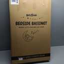 Baby Bassinet Bedside Sleeper 2 in 1 with Wheels, Breathable All Mesh with Mattress, Incline Option, 5 Adjustable Heights for Newborn to 6 Months Infant