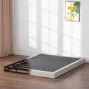 SHLAND King Box Spring, 5 Inch Box Springs King Size Basics Bed Base, Mattress Foundation, Black Heavy Duty Metal Structure with Cover, Noise Free, Easy Assembly