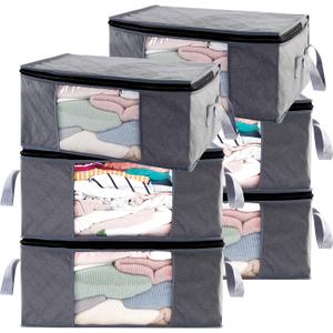 Storage Bins Storage Bags Closet Organizers Sweater Storage Clothes Storage Containers, 6pc Pack
