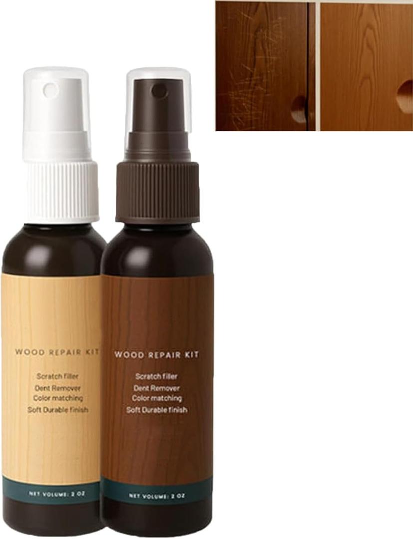 Wood Repair Kit, Wood Scratch Repair Kit for Hardwood Floors & Furniture Covers Nicks, Scratches & Minor Defects Restores Finish on Engineered & Solid