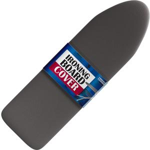 Hearth & Harbor Ironing Board Cover and Pad 15x54 Full Size, Thick Heavy Duty Scorch Resistant Padding Elastic Edge Hook & Loop Fastener, Iron Board Cover with Padding, Grey