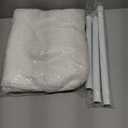 UNISTAR Lace Sheer Door Curtains with Rod, Luxury Vintage Floral Lace Curtains for Livng Room Room Divider Closet Rod Pocket 55 W x 80 L Inch,White (2 Panels+Rod)