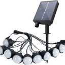 Solar String Lights Outdoor LED Patio Lights Waterproof Diamond Ball Atmosphere String Lights for Party Wedding Garden Decor (Color : B)