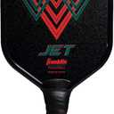 Franklin Sports Pickleball Paddle - Titus + Jet Aluminum Plated Paddles - USA Pickleball (USAPA) Approved Paddle (Red)