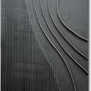 NANKAI Art Hand-Painted Thick Texture Black Minimalist Oil Painting Large Home Wall Decorative Art Oil Painting 45x30 inches (Nkhb173)