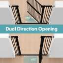 No Pawblems 55" Extra Tall Pet Gate for Cat/Dog, 29-40" Wide Auto Close Tall Dog Gate for Doorways/Hallways, 1.37" Ultra Narrow Spacing, NO Drilling Pressure Mounted, Black