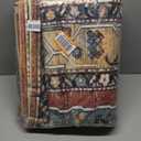 Lahome Boho Tribal 8x10 Area Rugs for Living Room, 8 x 10 Washable Rug for Bedroom Aesthetic, Large Oriental Vintage Soft Dining Room Carpet for Under Table Playroom (Rust/Dull Teal,8x10ft)