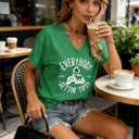 Women's St Patrick's Day Shirt Lucky Shamrock Pub Tee Soft Short Sleeve Irish Tops (Medium, Green)
