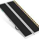 6FT Portable Wheelchair Ramp, Non-Slip Aluminum Folding Handicap Ramp, Ramps for Wheelchairs for Home with Handle, Wheelchair Ramps for Home Steps/Stairs/Threshold/Doorways/Scooter, 600LBS Capacity