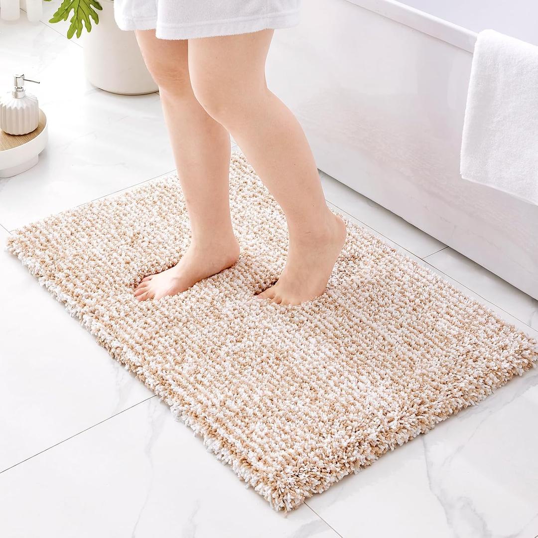 ILANGO Bathroom Rugs 30" × 20", Extra Soft Absorbent Microfiber Bath Rugs