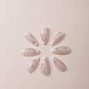 French Tip Press on Nails Long Fake Nails White Tips False Nails Full Cover Gradient Wearable Nails Reusable Glue on Nails Ballet Nails for Women and Girls Daily Wear Nails Decoration 24Pcs