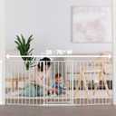 Regalo Safety 28"-76 Super Wide Configurable Baby Gate for Doorways & Open Spaces, 3-Panel Wall Mounted Safety Gate with Door for Babies, Toddlers & Pets, Includes Wall Mount Hardware