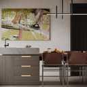 goldenwarm 5 Pack 3 Inch Matte Gold Finger Pulls Cabinet Edge Pulls Brushed Brass Drawer Handles Edge Hardware for Kitchen Cupboard (Hole Center:76mm(3in))