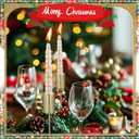 Angoily 5 Pcs Candle Holder Stakes Taper Candlestick Holders, Golden Christmas CandleholdersDIY Metal Candle Stand with Spike, for Christmas Tree Table Decor Festive Party Centerpiece