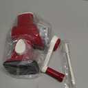 KEOUKE Rotary Cheese Grater Hand Crank Red - Shredder Slicer Grinder 3 Stainless Steel Blades, Stable Suction, Labor-Saving Handle, Safe Kitchen Tool for Cheese, Vegetable, Nuts, Chocolate (3 IN 1)