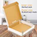 50 Pack, Small Shipping Box,13x11x2'',Corrugated Mailer,Wonfer Cardboard Box, White