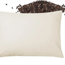 USlixury Buckwheat Pillow 20"X26" - Adjustable Height and Firmness, Organic Buckwheat Pillow, Machine Washable Pillowcase, Firm Neck Support for Back/Side/Stomach Sleepers, White