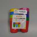 PLASKIDY Kids Cups - Set of 18 Plastic Toddler Drinking Cups, 8 Ounce Tumblers in 9 Assorted Colors - Reusable, Dishwasher Safe, BPA Free for Kids and Toddlers