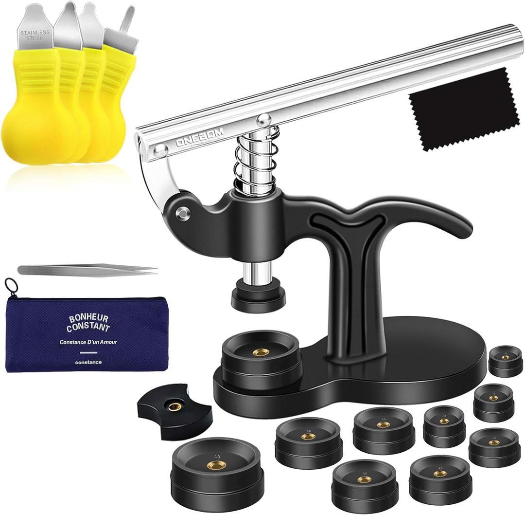 ONEBOM Watch Press Tool Set, Watch Repair Kit Professional with Everything, for Various Kinds of Watch (Watch Press Kit)
