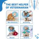 Supet Dog Cone Adjustable Pet Recovery Cone Collar Protective Collar for Dog After Surgery Anti-Bite Lick Wound Healing Safety Practical Plastic E-Collar