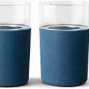 Rabbit R5-21308 Freezable Glasses, Set of 2, Speckled Navy,12 fl oz