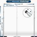 SLOW DOLPHIN 10x 10ft Pipe and Drap Backdrop Stand Kit,Heavy Duty Adjustable Frame Backdrop Stand for Event, Birthday Party, displays and Wedding Decoration