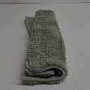 H.VERSAILTEX Bath Rug - Non Slip, Extra Thick Chenille, Striped, Absorbent, Soft Shaggy - Washable Dry Fast - 17" x 24" - Sage