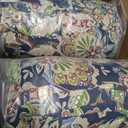 Outdoor Back Chair Cushions, Tufted Back Patio Furniture Cushions Set of 2, Water Repellent Wicker Replacement for Home Garden Chairs, 42x21x4 Inch, Paisley Sapphire Blue