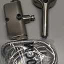 MakeFit Filtered Shower Head with Handheld Combo Brushed Nickel - Dual 2-in-1 Spa System with Massage Shower Head and 10 Modes Hand Held Showerhead, High Pressure, Buit in Power Wash Mode