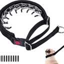 Martingale No Pull Dog Collar - Heavy Duty Nylon with Buckle, Adjustable Anti Pull Reflective Slip Collar for Dog Training Walking L Black
