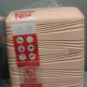 4 Piece Expandable Hardshell Pink Luggage Sets with Spinner Wheels, Lightweight Travel Suitcase Set with TSA Locks, 20 inch Carry On (Pink, Carry On Set (14in/20in/DB/TB))