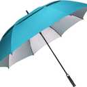 G4Free 54 Inch Extra Large Windproof Golf Umbrella UV Protection Automatic Open Double Canopy Vented Sun Rain Stick Umbrella