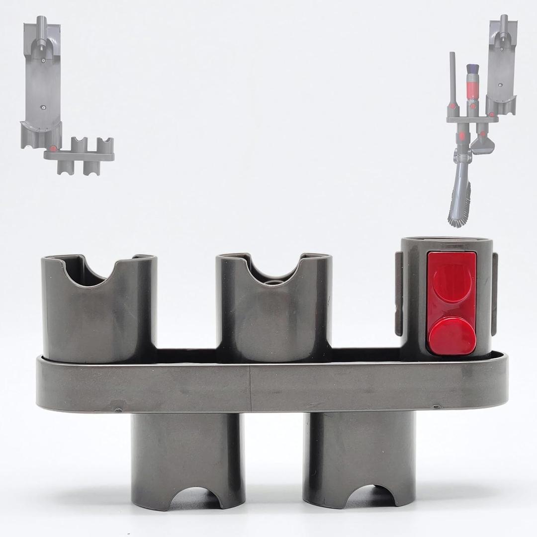 For Dyson Vacuum Attachment Holder Compatible with V15 V12 V11 V10 V8 V7 Outsize Gen5 Cordless Stick Models - No Drill Wall Mount, Vacuum Accessory Holder -Docking Station Attachments Organizer