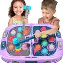 Whack Game Mole, Toys for 3+ Year Old, Birthday Gifts for 3 4 5 6 Year old Boys, Boys Toys Age 3, Toddler Gifts,2 Player Game Toy, Larger 11*15in Whack Toy with 5 Modes, 9 Speeds, 54 Levels and Light & Sounds (Purple)