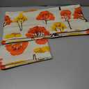 Fall Pillow Covers 18x18 Set of 2 Red Orange Maple Tree Leaf Autumn Outdoor Pillowcase with Zipper Forest Print Pattern Decorative Cushion Cover Rustic Decoration Farmhouse Sofa Couch Bed Decor