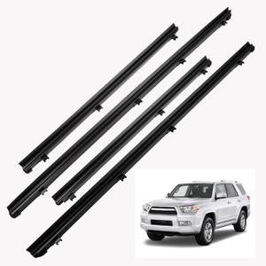 Inner Door Window Moulding Trim Weatherstrip Moulding Trim Set Compatible with 2010-2020 Toyota 4Runner Lexus GX460 Replaces 68171-60090 68172-60080 68173-60060 68174-60060