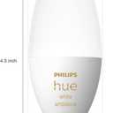 Philips Hue 40W B39 Candle-Shaped LED Bulb - White Ambiance- 1 Pack - 450LM - E12 - Indoor - Control with Hue App - Compatible with Alexa and Google Assistant