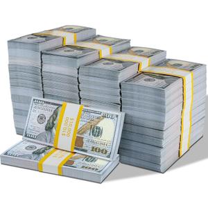 500 PCS Prop Money Play Money, Movie Prop Play for Kids Pretend Play - Number Learning Education Toys for Girls Boys, Prop for Board Game,Videos,Birthday Parties