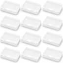 6 Pack Rectangle Clear Craft Supply Case (3.58 x 2.32 x 0.98 Inch), Small Plastic Containers for Small items, Crafts, Beads, Coins, Jewelry and Business Cards