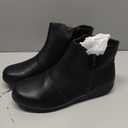 Women's Ankle Boots Flat Booties Casual Short Boots Comfortable Walking Boots for Women (Black) 11