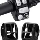 Chrome Switch Housing kit Hand Control Switches Housing Cover Compatible with Harley Davidson Touring Road King,Road Glide,Street Glide,Electra Glide,Tri Glide,Ultra Limited 2014-2025 (Black)