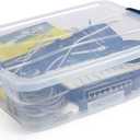 Rubbermaid Cleverstore 17 Qt Clear Storage Bins with Lids, 6-Pack, Stackable, BPA-Free, Made in USA