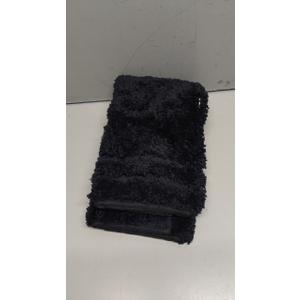 Black Bathroom Rugs, Small Bath Mats for Bathroom Non-Slip, Soft Plush Shaggy Washable Bath Rug for Tub and Shower, 18x24